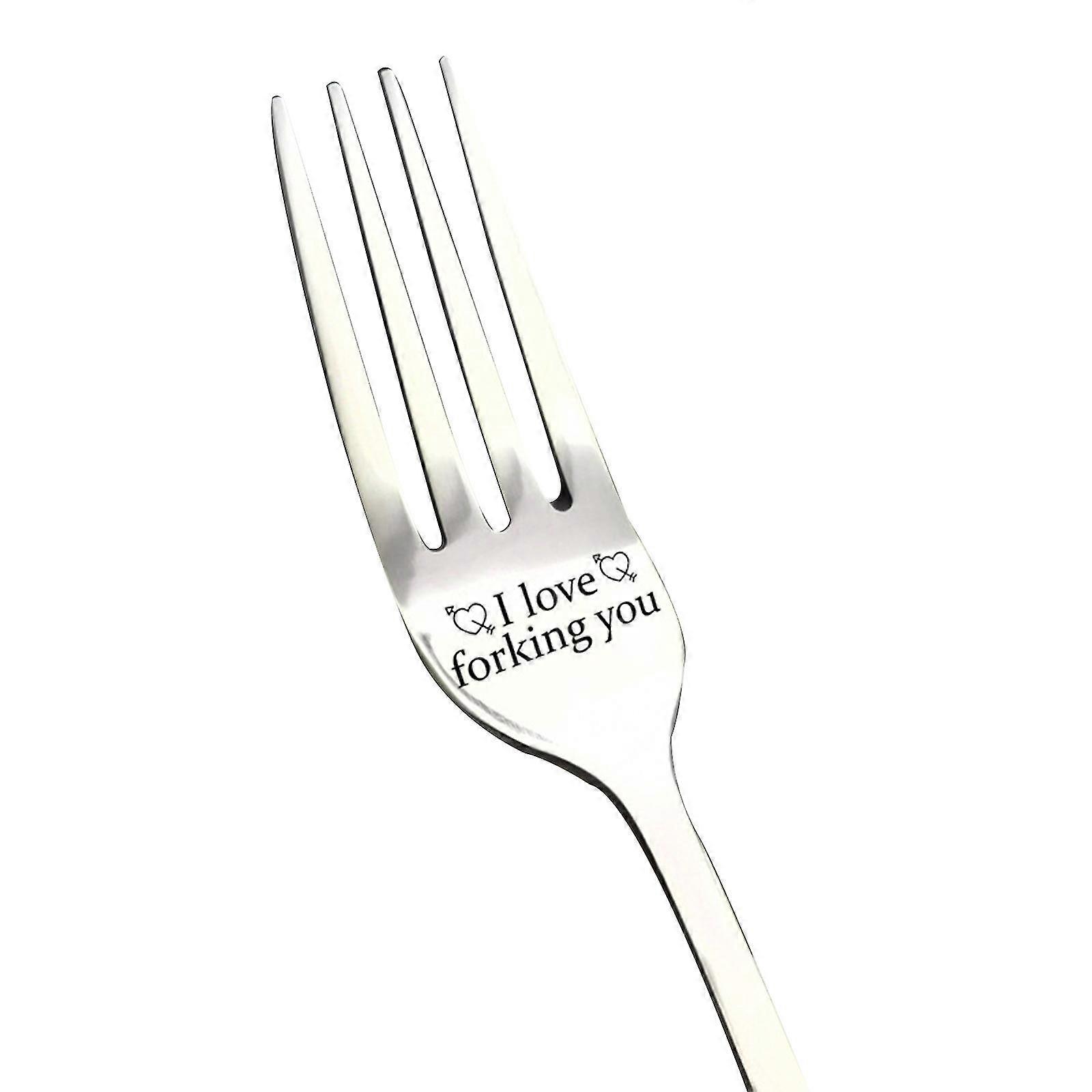 I Forking Love You Engraved Fork  Present