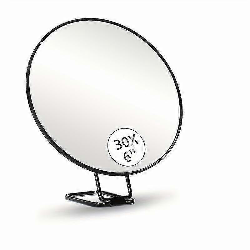 30x Magnifying Mirror, Magnifying Mirror With Stand And Tweezers, Handheld Mirror With 30x/1x Magnification, Compact Mirror For Traveling, 30x Makeup