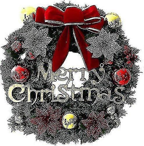Kerstversiering, 30 Cm - Krans, Rode Bloem
