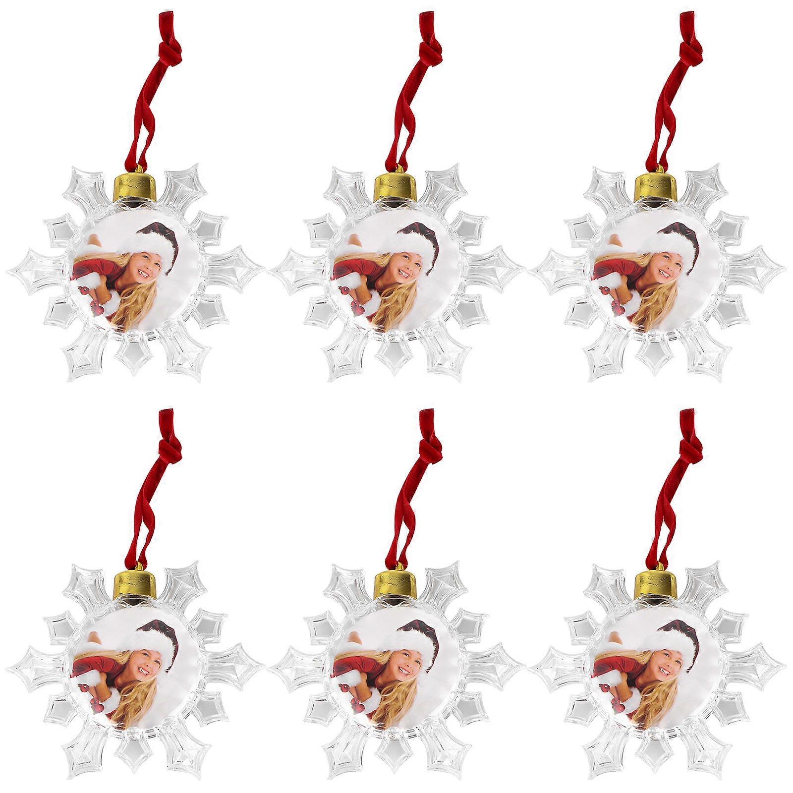 6pcs DIY Photo Frame Ornaments Photo Craft Decors Picture Hanging Pendant