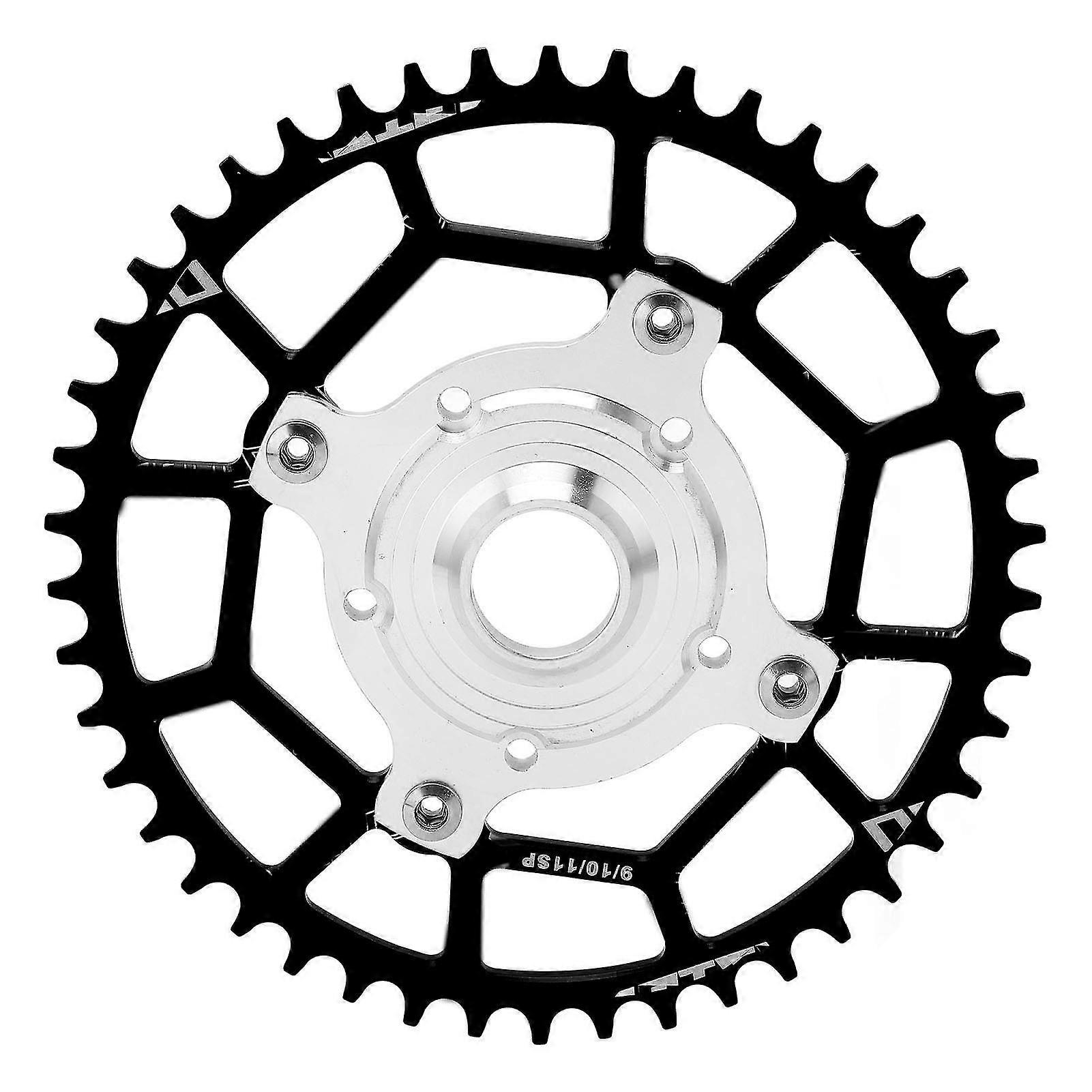 Tongsheng Mid Drive Motor - Black Aluminum Alloy 46T 104 BCD Chainring and Adapter Replacement YX