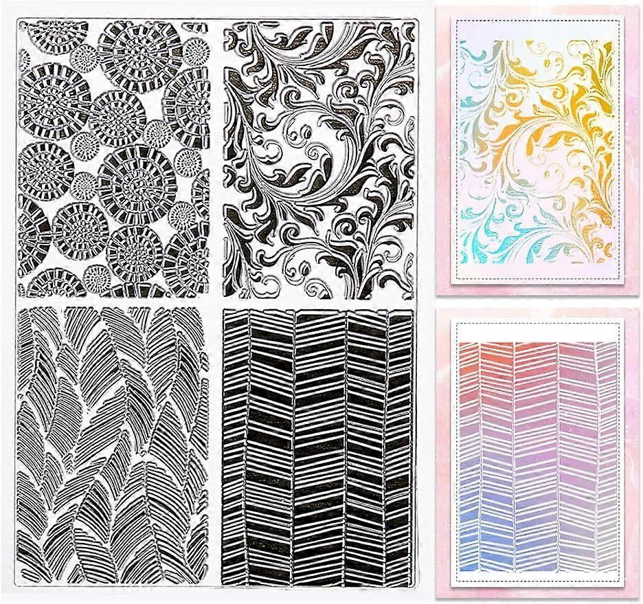 Vintage Pattern Clear Stamps Stripe Lines Reusable Retro Background Transparent Silicone Stamp Seals