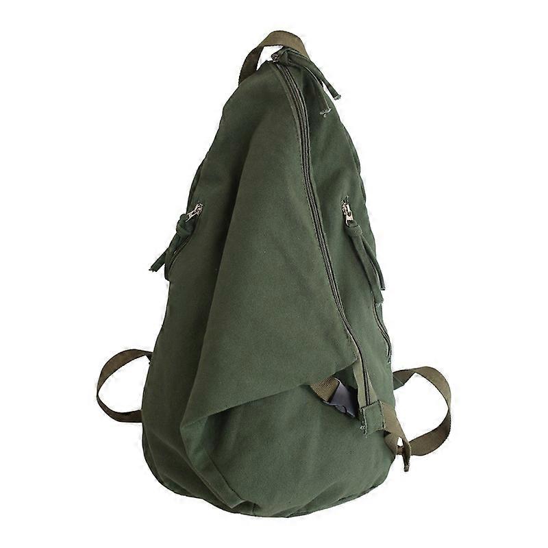 Triangle backpack Back Bag Bags Fashion Casual Solid Color Canvas Backpack