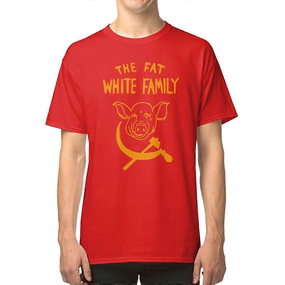 Şişman beyaz aile tişörtü