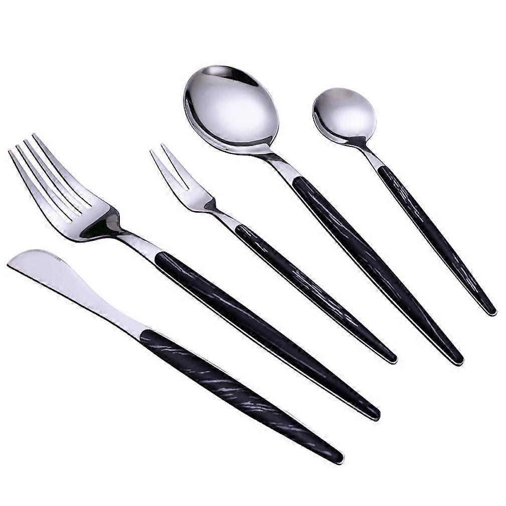 5pcs Cutlery Set Tableware Tableware Spoons Forks Knife Stainless Steel
