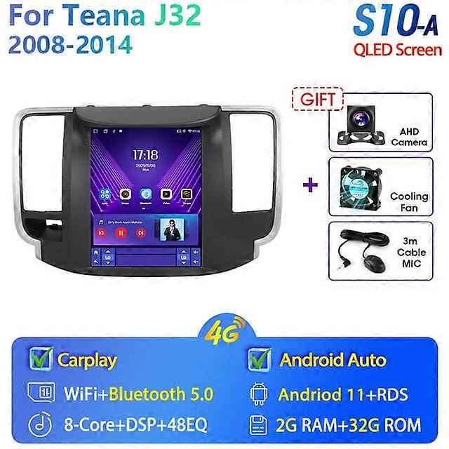 2 Din Android 11.0 Car Radio For Nissan Teana J32 2008-2014 Multimedia Video Player Navigation 4G Carplay Head Unit Split Screen