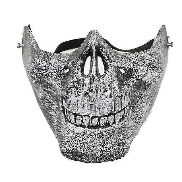 Halloween Half Face Masks Costume Party Skull Mask Wargame Tactical Mask Motorcycle Party Prop Cusume Skull Mask Half Face Masks