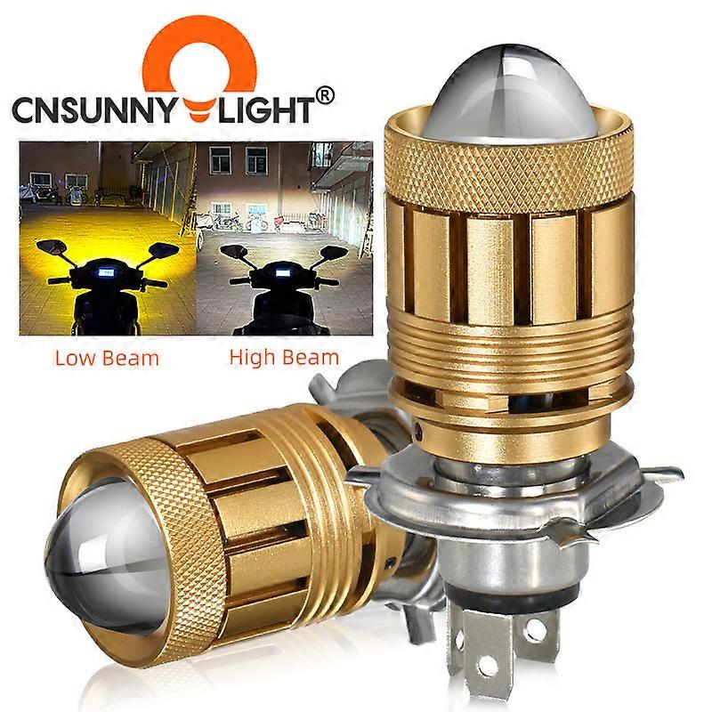 RV11 Bi-LED Motorcycle Bulb H4 9003 P43t 32W 16000Lm Dual Color Projector Lens Hi/Lo Light H6 HS1 BA20D Led Motorcycle Headlight