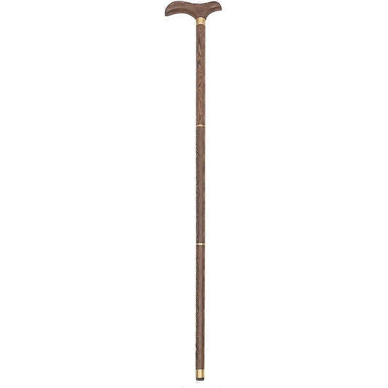 Three-section Crutches Camping Walking Stick Handle Hiking Pole Wooden Alpenstock Trekking Cane Exquisite Canes & Walking Sticks