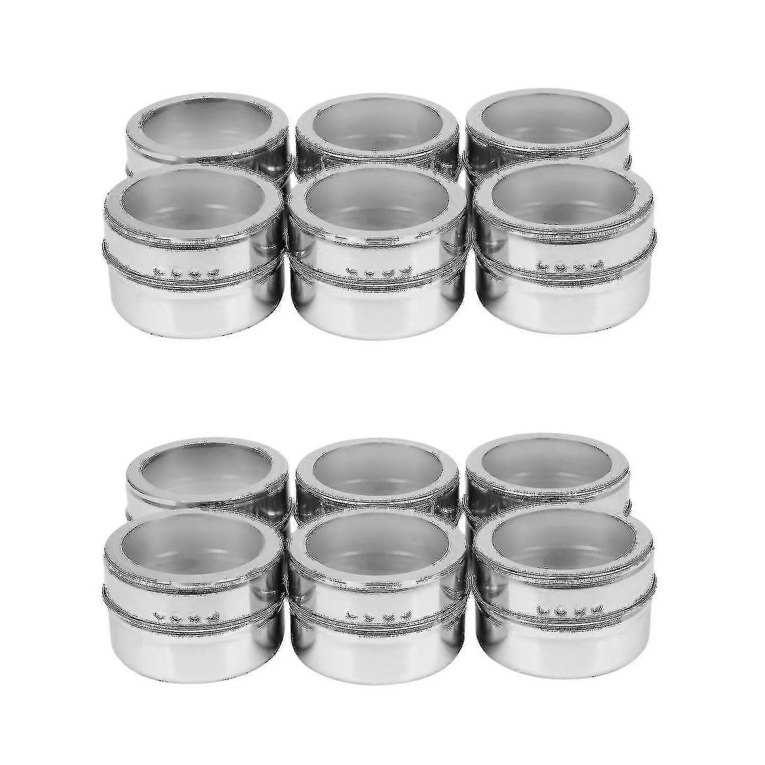 6pcs / Set Clear Lid Jar Kitchen Condiment Holder