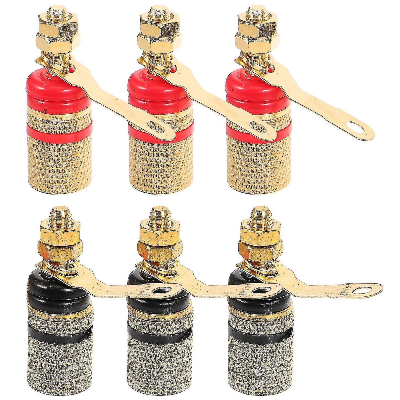 6pcs Speaker Binding Post Banana Jack Amplifier Loudspeaker Banana Jack Socket