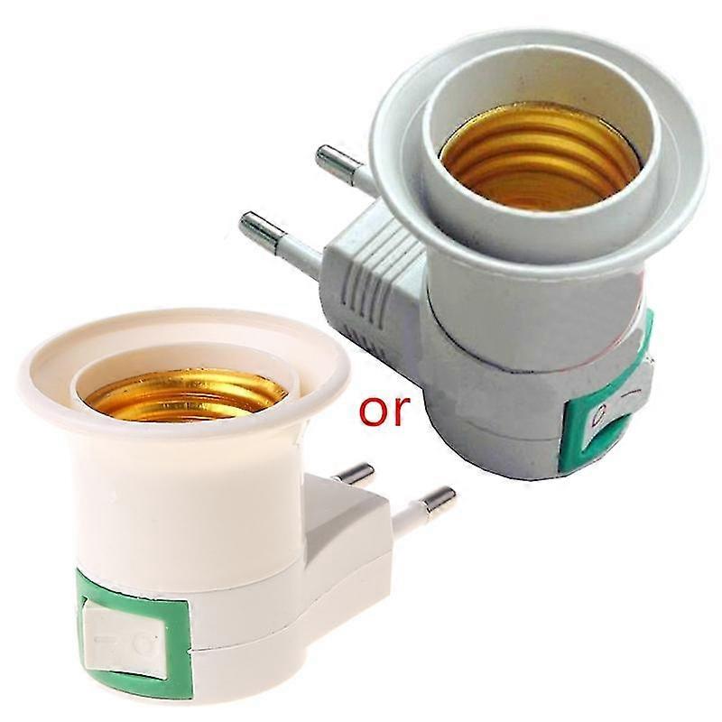 E27 Socket Plug In Light Socket With Switch 3-prong Outlet To Light Socket