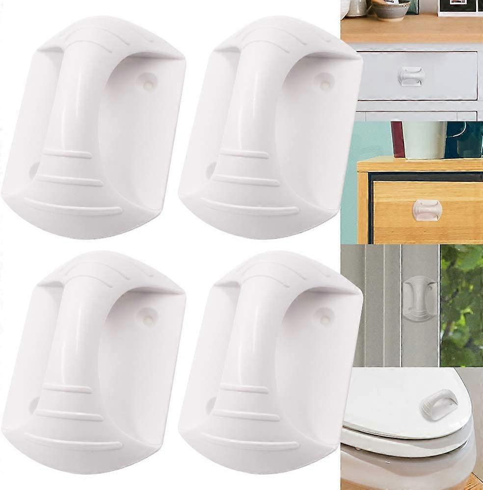 4Pcs Self-Stick Instant Cabinet Drawer Handle Helper-Stick Knobs Auxiliary with Grab