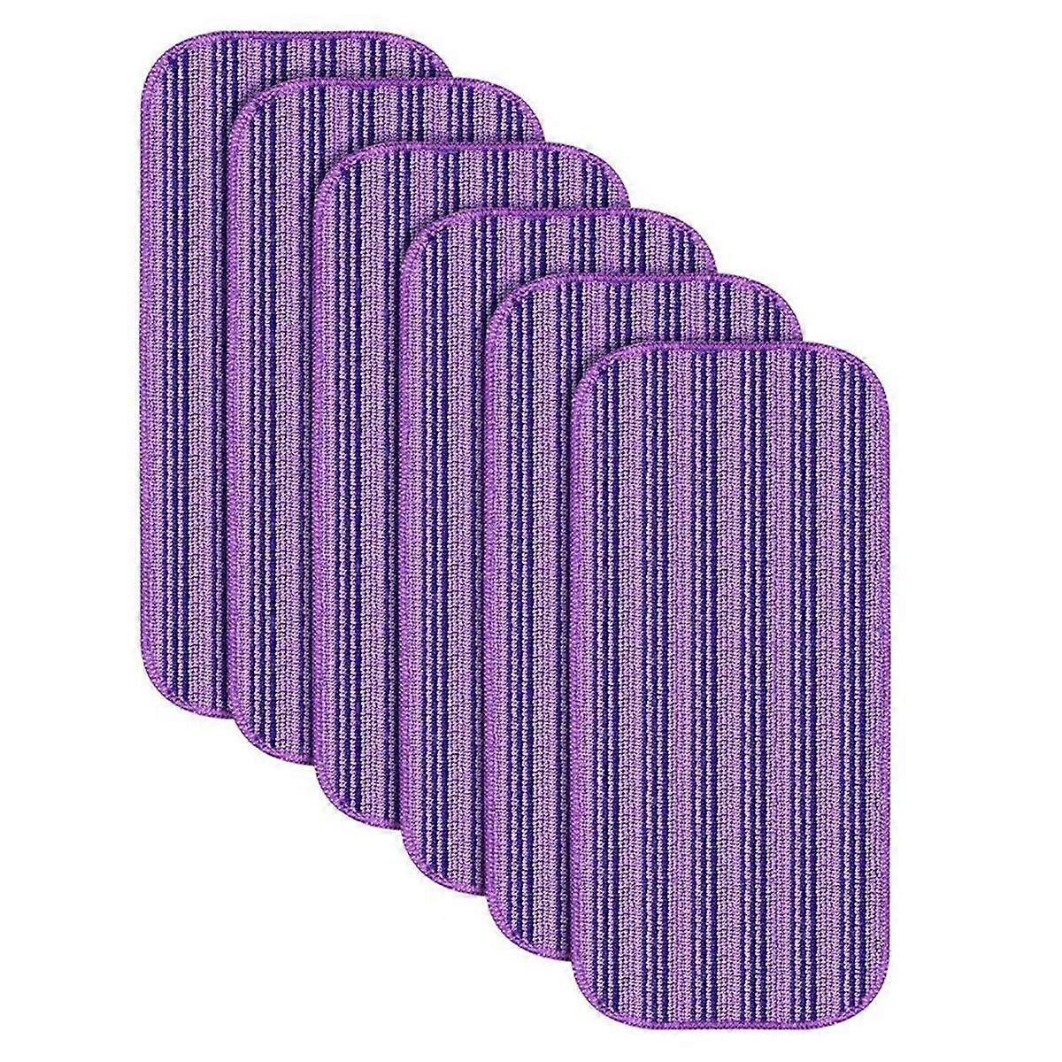 Reusable Mop Pads for Wet Jet Mop- 6 Pack Wet Pads Refill Washable Microfiber Mop Pads Wet Dry Mopping Cloths