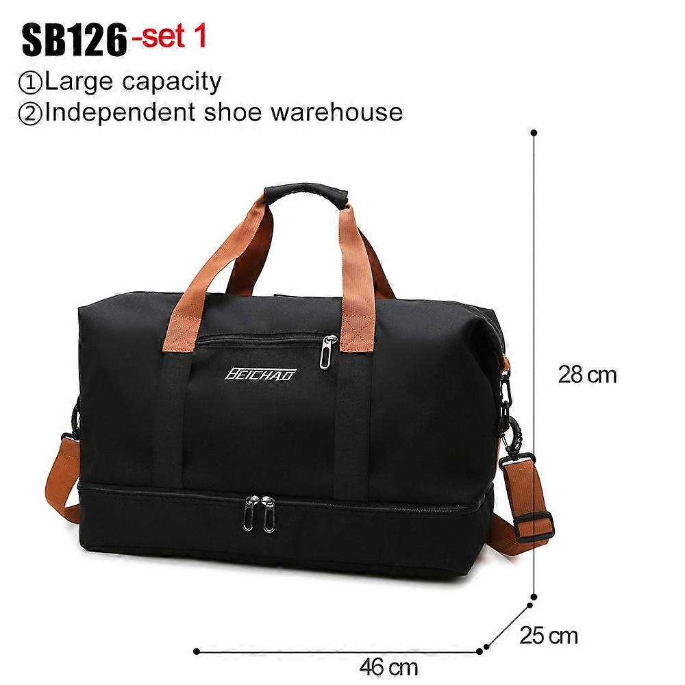 תיקי נסיעות לנשים גברים קיבולת גדולה חדר כושר סוף שבוע תיק ספורט תיירותי שק גדול מסע שליח נקבה תיק מזוודות יבש ורטוב