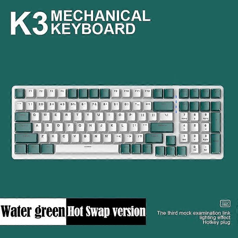 K3 Wired Mechanical Gaming Keyboard Backlight Gamer Keyboard Red/Blue Switch 100 Keys 9 light effects Type-C Personalized keycap