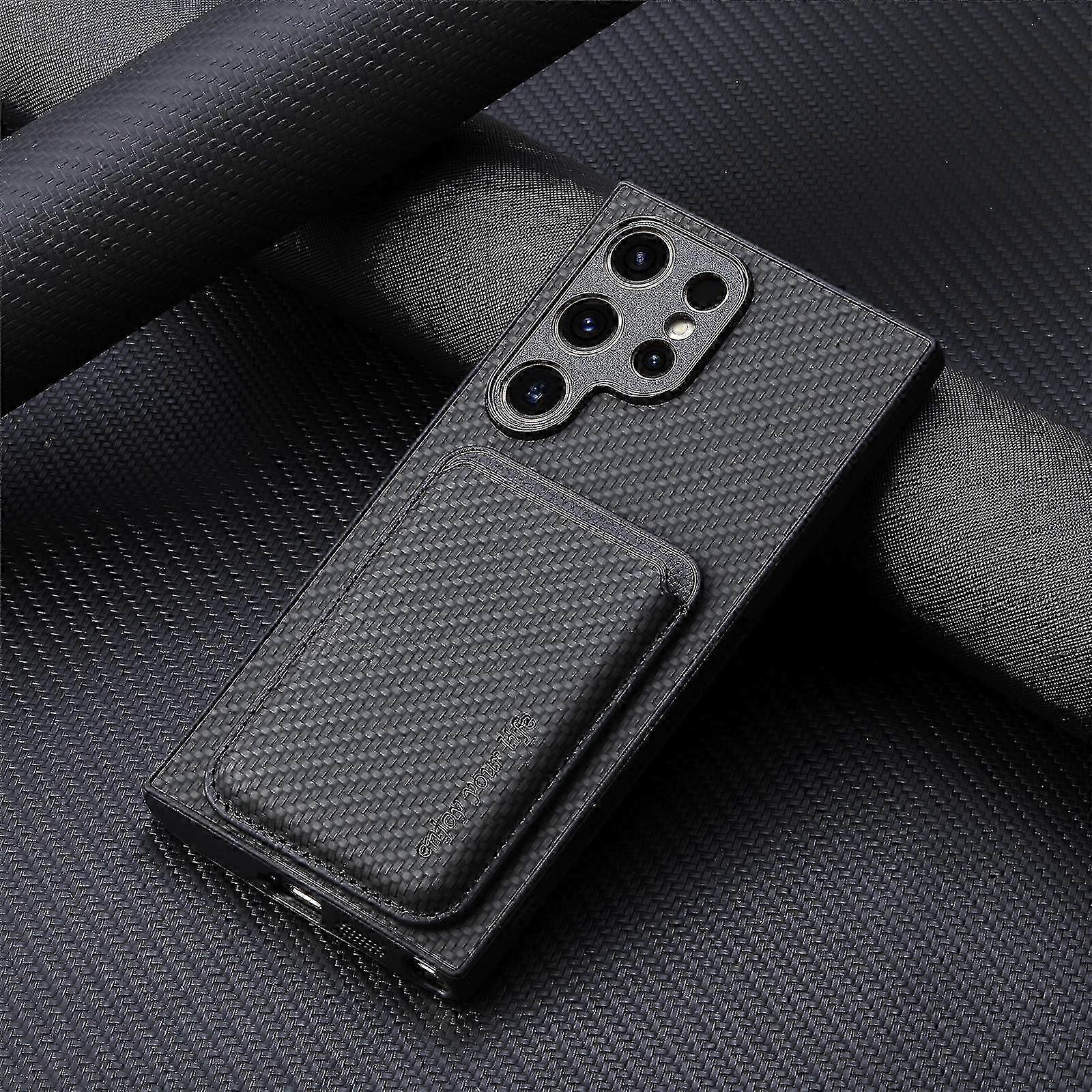 Galaxy S24 Ultra Case with Card Holder, Full Camera Protective for Samsung Galaxy S24 Ultra Wallet Case with Magsafe Happy H