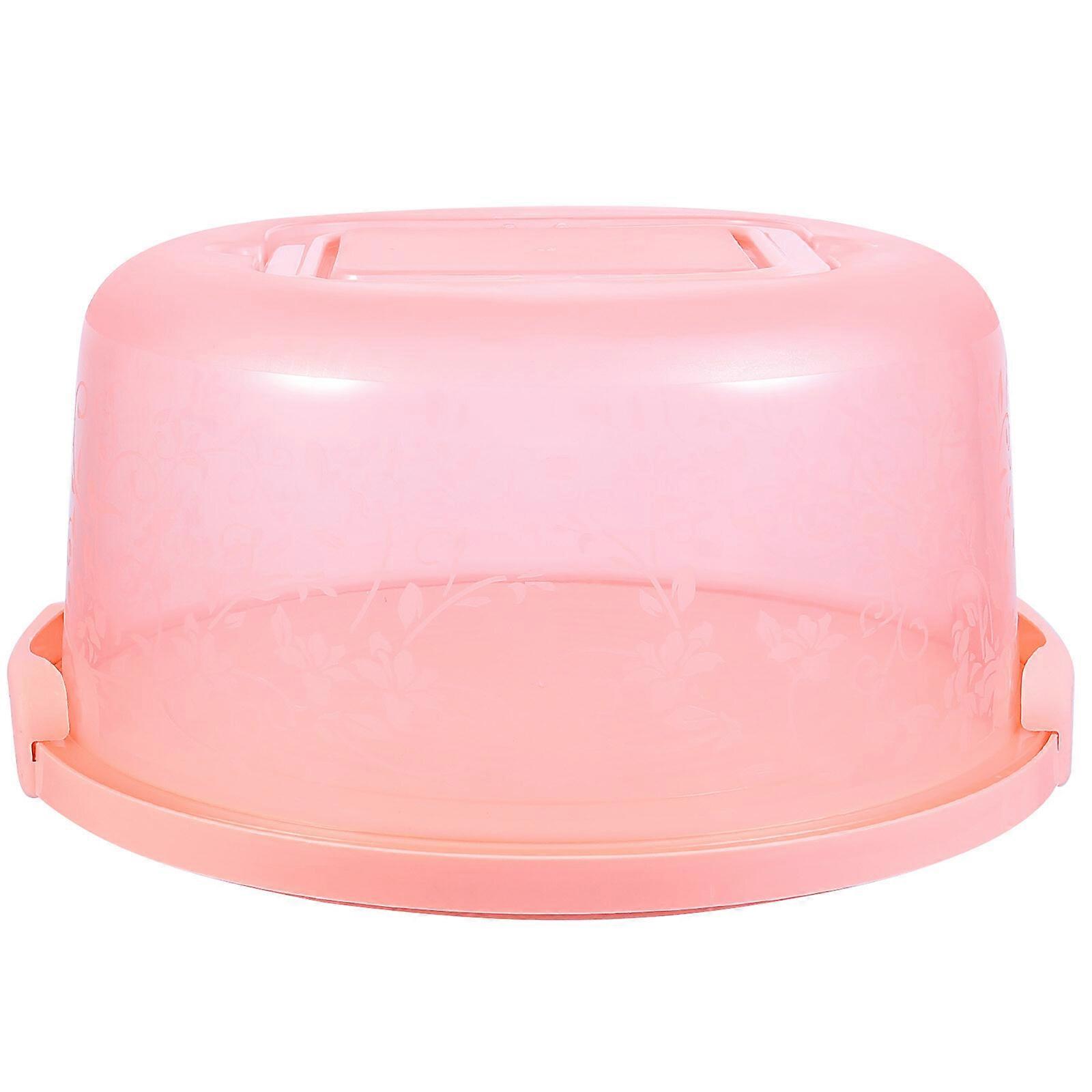 Handheld Cake Holder Portable Round Cupcake Carrier Cake Saver with Locking Lid