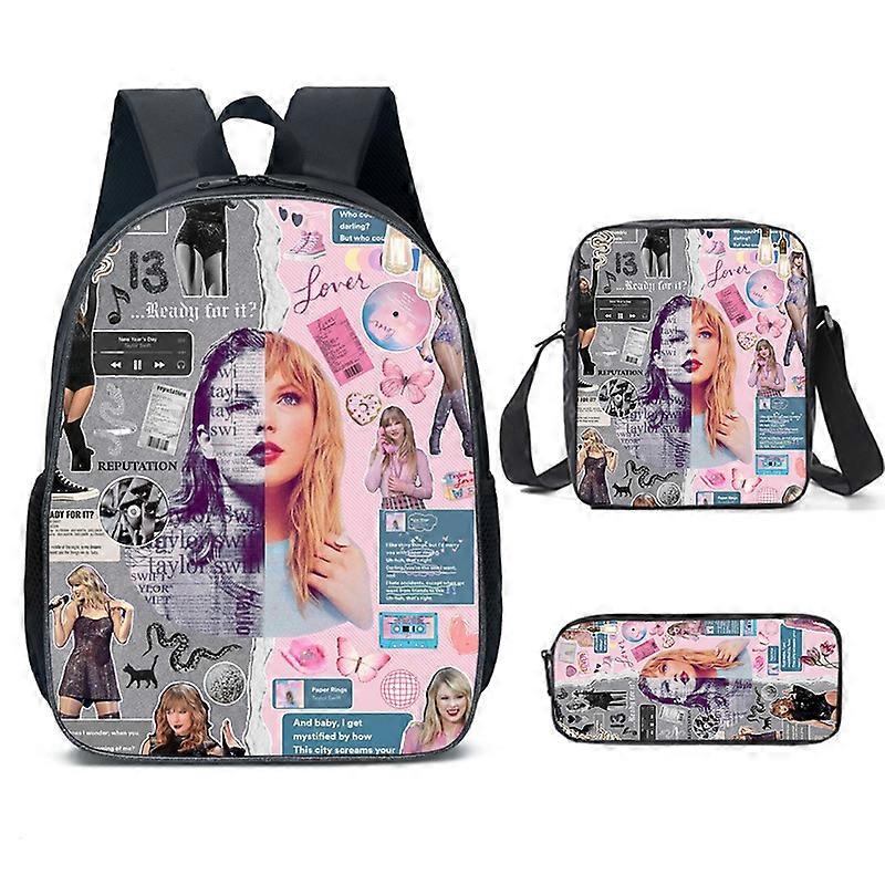 Cartoon Taylor Swift Zaino Per Bambini Studenti Delle Scuole Elementari E Medie Borsa A Tracolla Borsa A Tracolla Set Da Tre Pezzi 37 -HGDMV