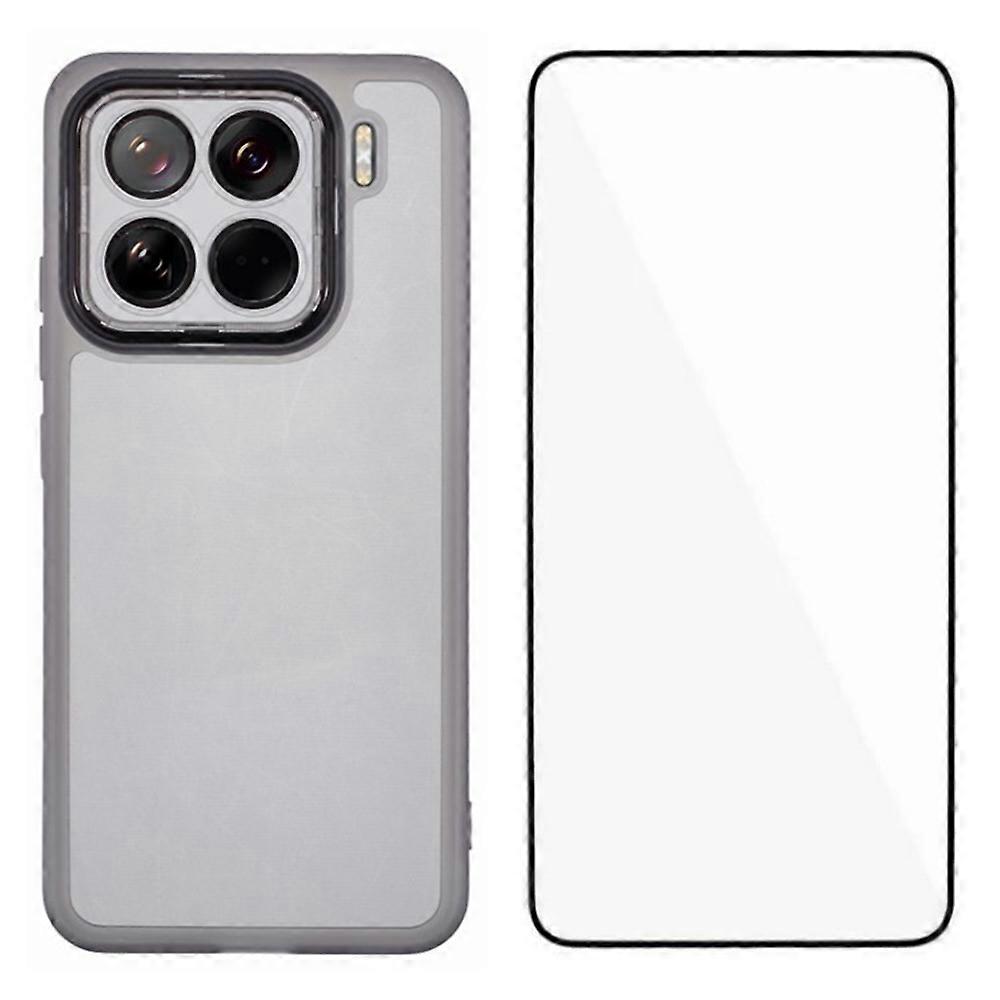 For Xiaomi 15 Pro TPU Case Electroplated Frame with Tempered Glass