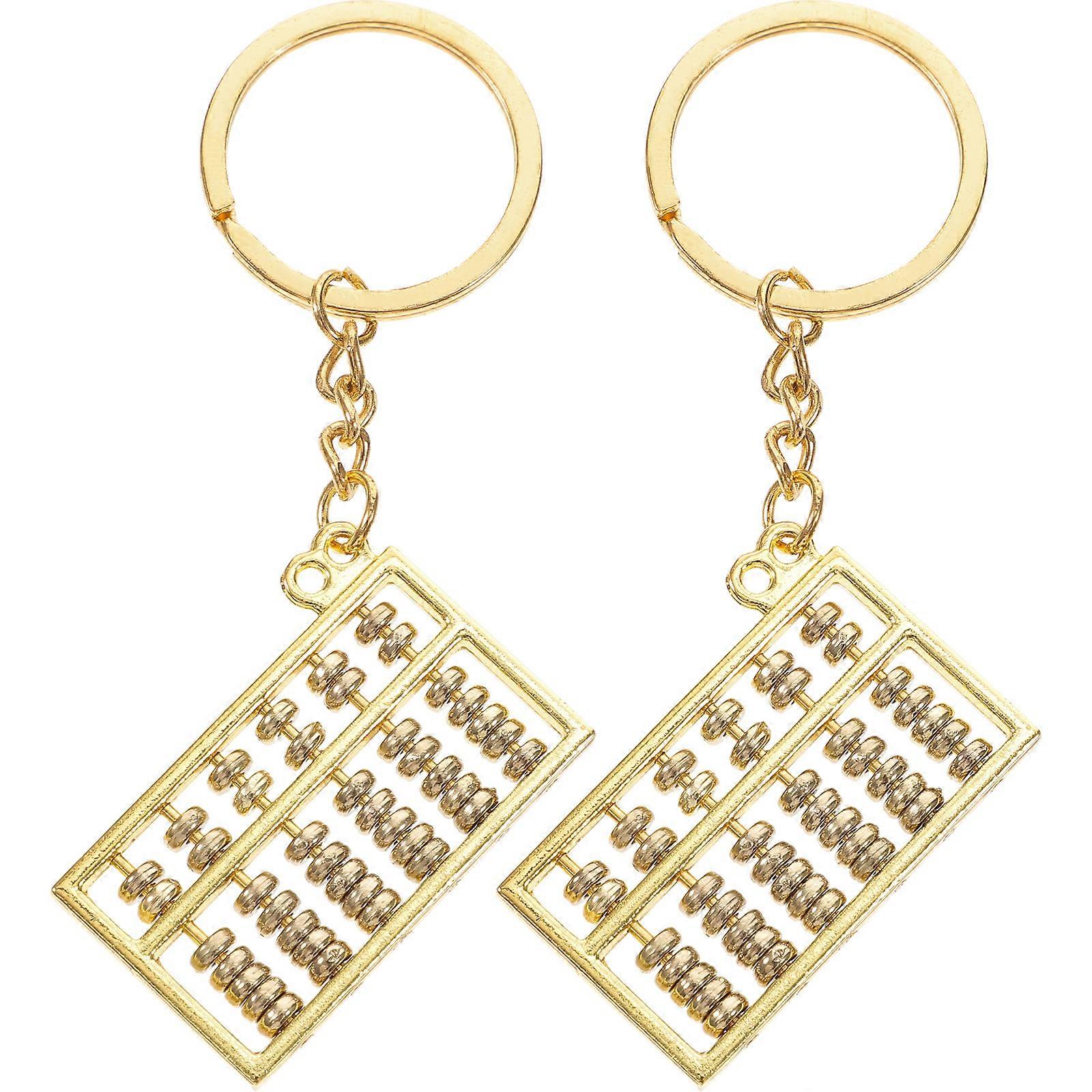 2pcs Delicate Abacus Pendant for Keychain Decor Decorative Abacus Adornment Delicate Abacus Decor