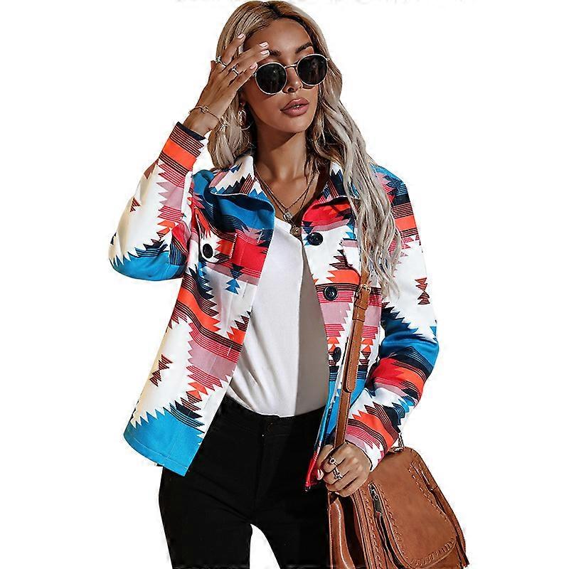 Womens Casual Jacket Regular-fit Cropped Single-breasted Coat