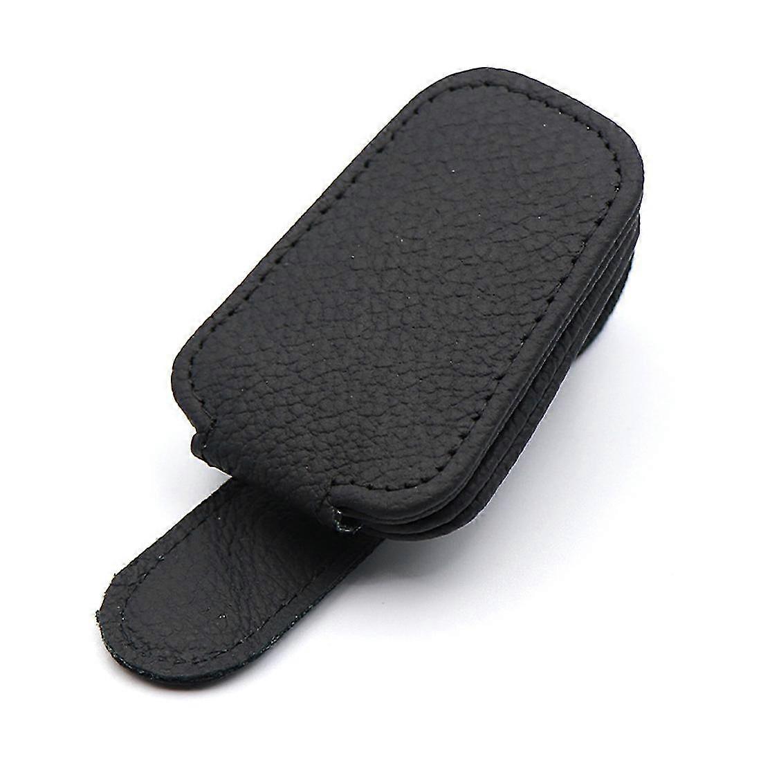 Car Visor Glasses Holder Multi-function Magnetic Leather Clips Sunglasses Eyeglasses Frame Fastener