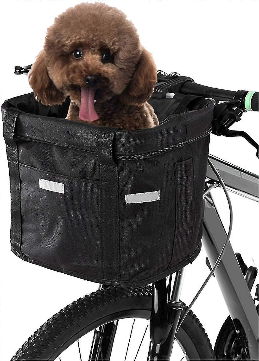 Bicycle Basket Front Detachable Waterproof Basket Pet Frame Bag