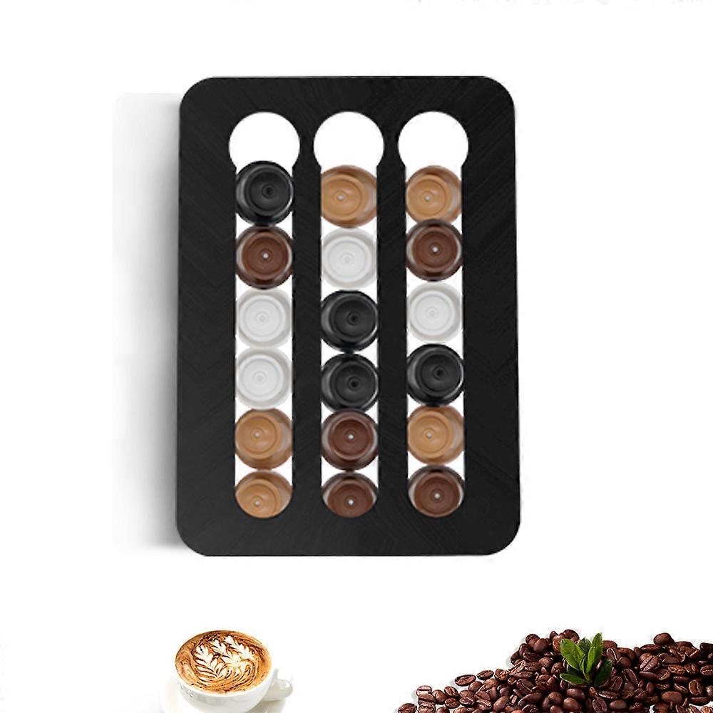 Capsule Dispenser, 18 Capsules - Capsule Holder Holder, Capsule Organizer, Self Adhesive