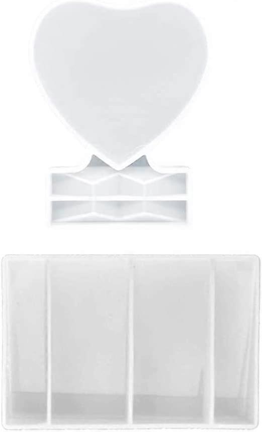 2 Pieces Photo Frame Silicone Mold, Resin Cast Photo Frame, Heart Photo Frame Mold, for Personalized