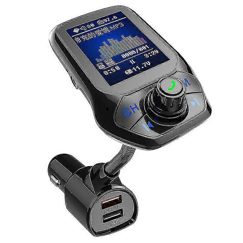Bluetooth Fm Transmitter Car Adapter Mp3 Player Support Tf Card With Qc3.0 Quick Charger
