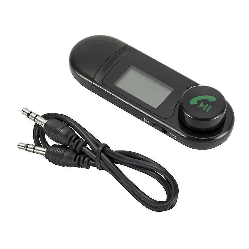 Bluetooth-compatible 5.0 Adapter Aux Audio Receiver Transmitter 2 In 1 With Lcd