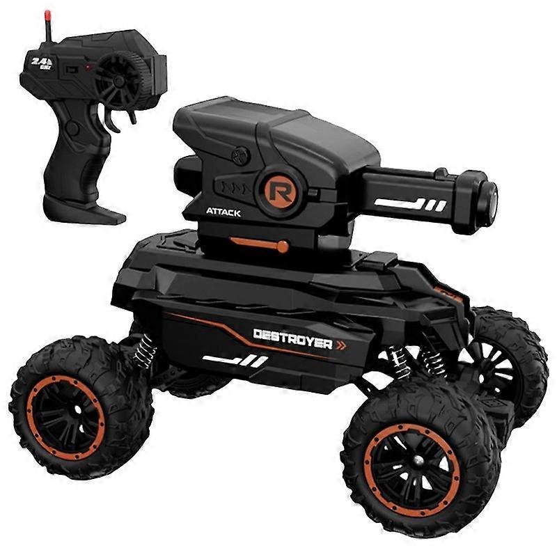 RC Drift Tank Toy Multifunction Armored Vehicle Remote Control Water Bomb Car Multiplayer Competitive Gift-Orange