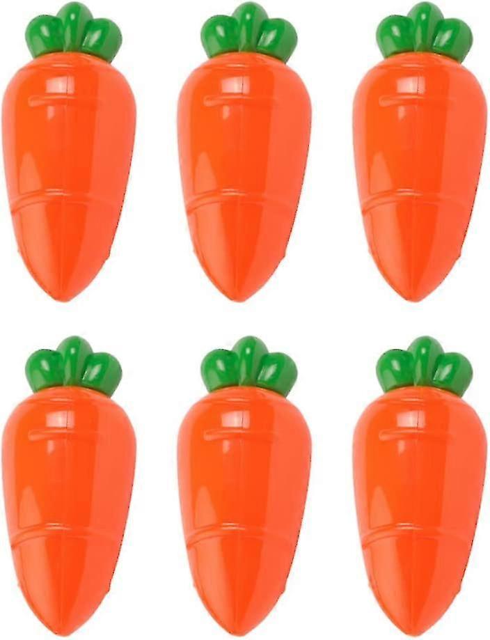 6 Pieces Orange Carrot Shape Candy Storage Box Party Gift Container