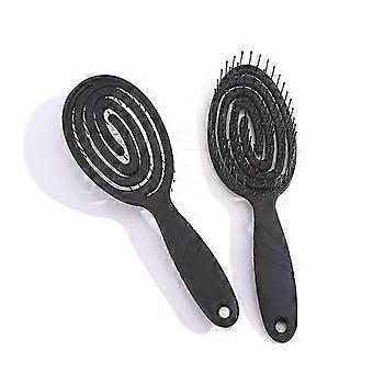 Brosse démêlante à ressort hélicoïdal biologique - pas de traction, indolore pour les cheveux bouclés et longs avec des poils écologiques