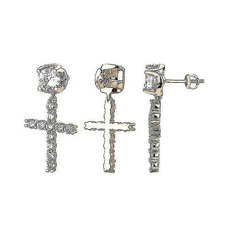 Punk Gold Cross Earrings For Men-Good