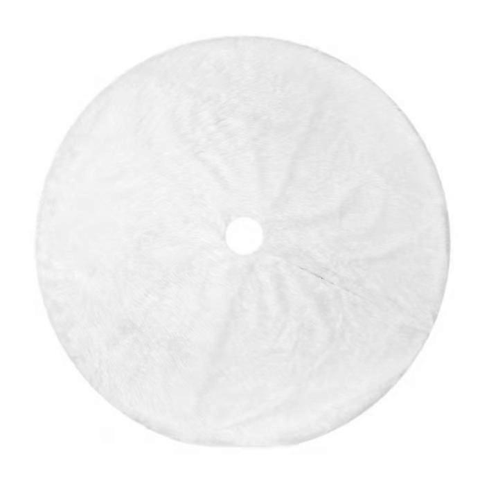 Faux Fur Christmas Tree Skirt White Plush Skirt