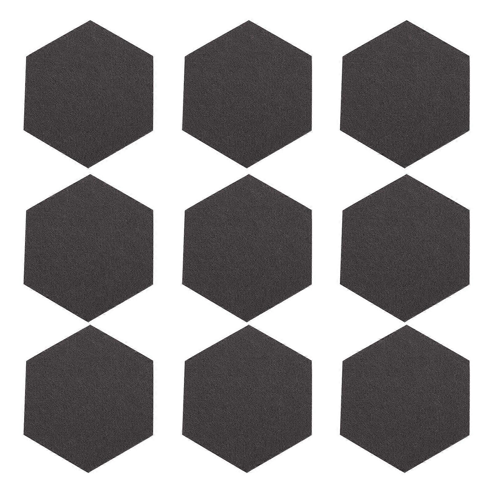 12 Pcs Message Board Felt Hexagon Wall Board Self-adhesive Wall Memo Board