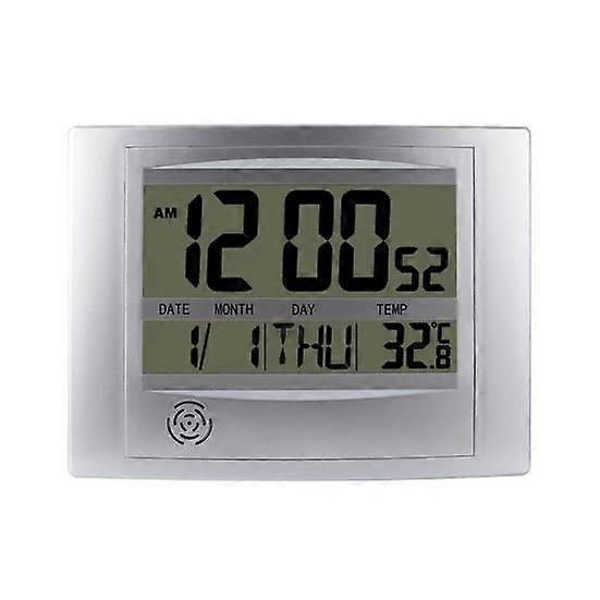 2 in 1 Household Mini Electric Large LCD Screen Clock Thermometer Measuring Tool
