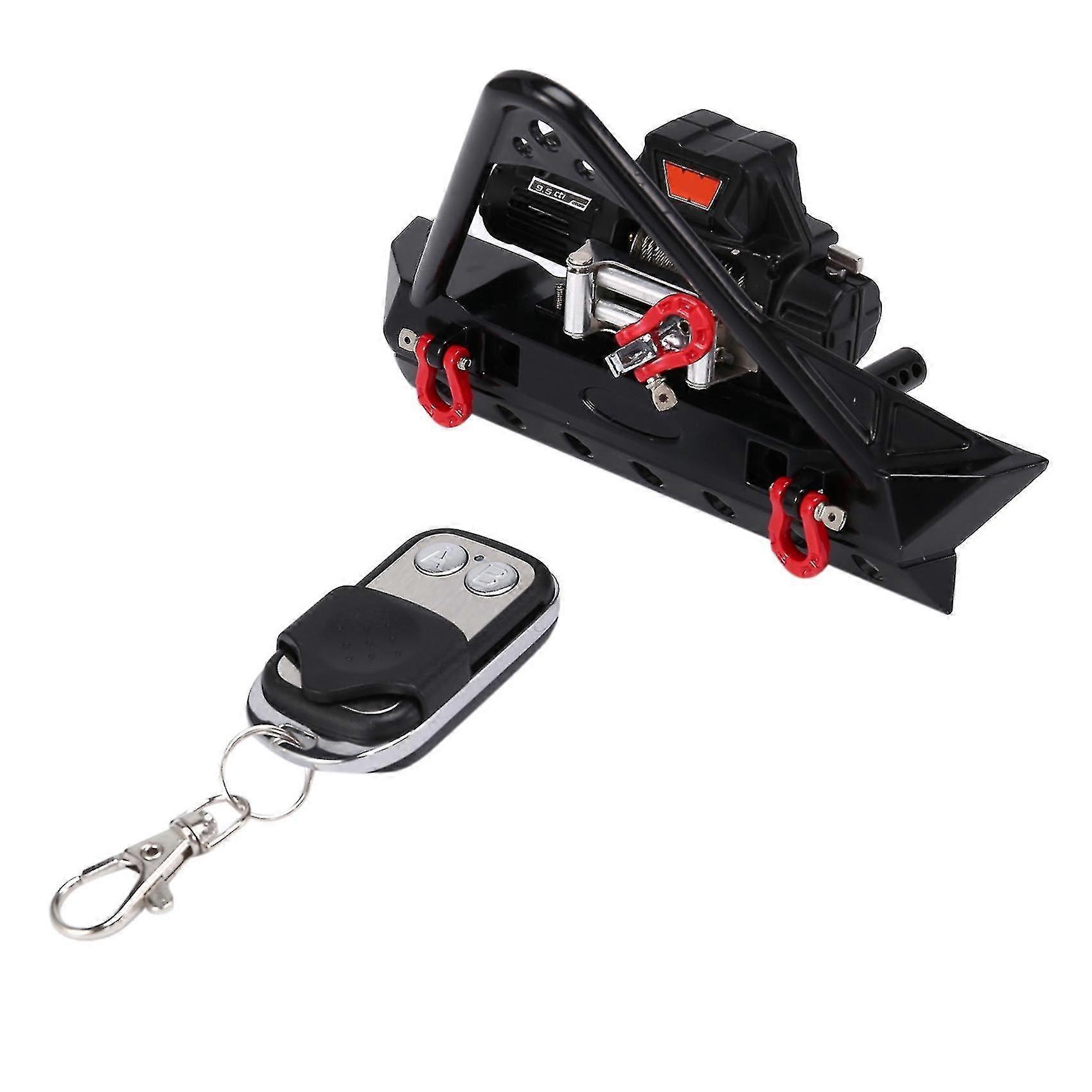 Front Bumper With Led Light Winch For Axial Scx10 Scx10 Ii Iii
