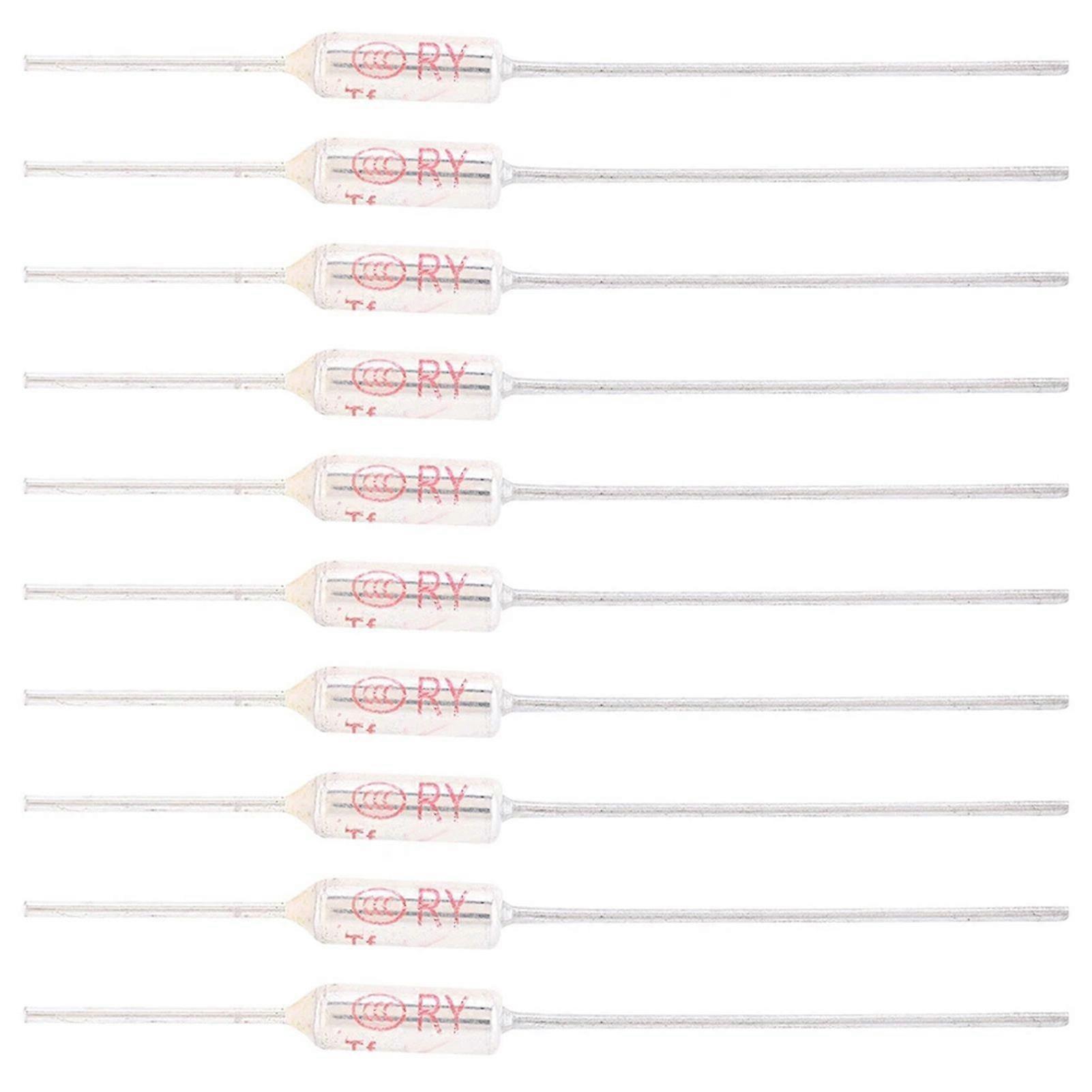 10pcs 135 10A Thermal Fuses 250V AC10A Temperature Fuses Metal Shell Temperature Fuse Replacement