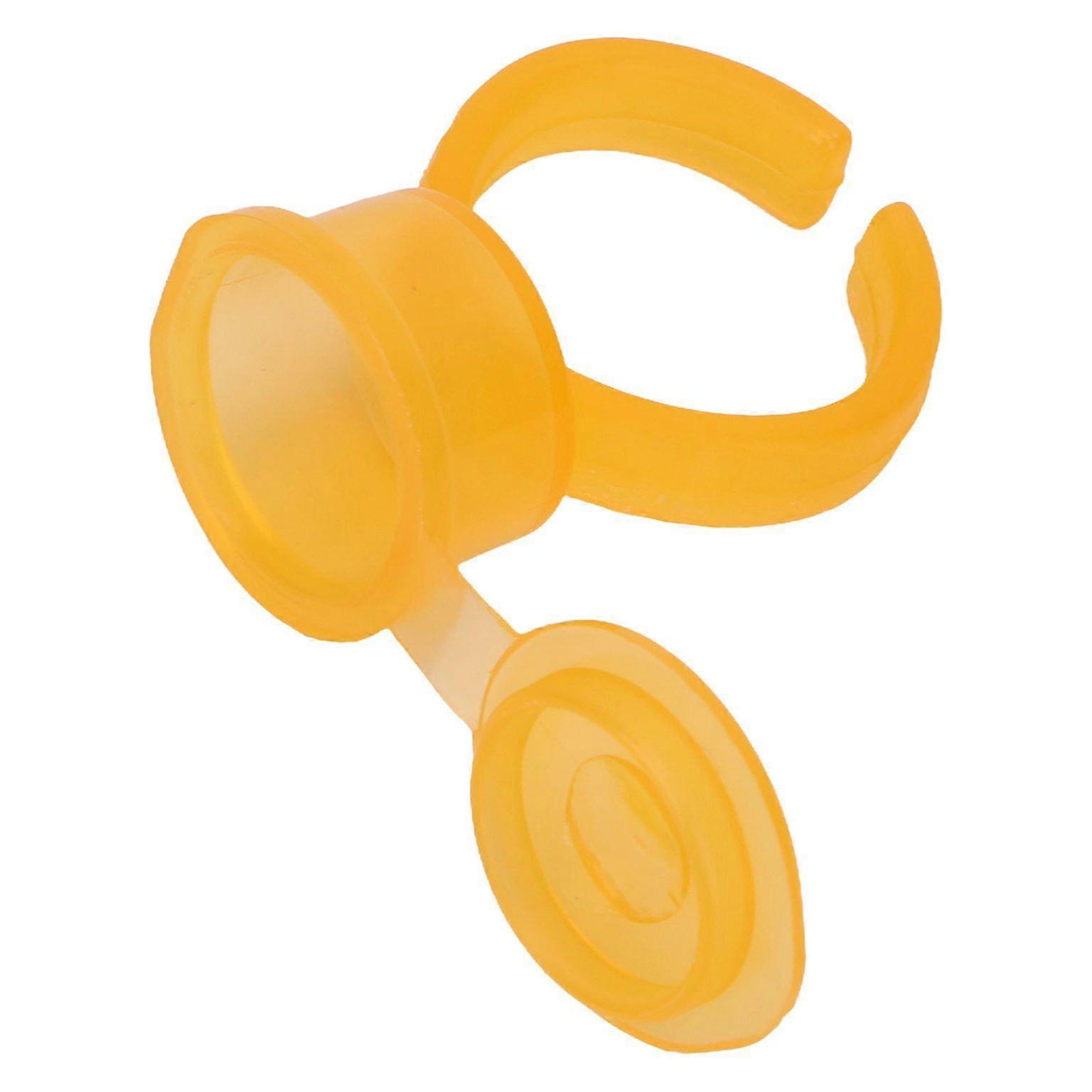 50 Pcs Microblading Pigment Ring Cups & Semi-Permanent Eyebrow Glue Holders