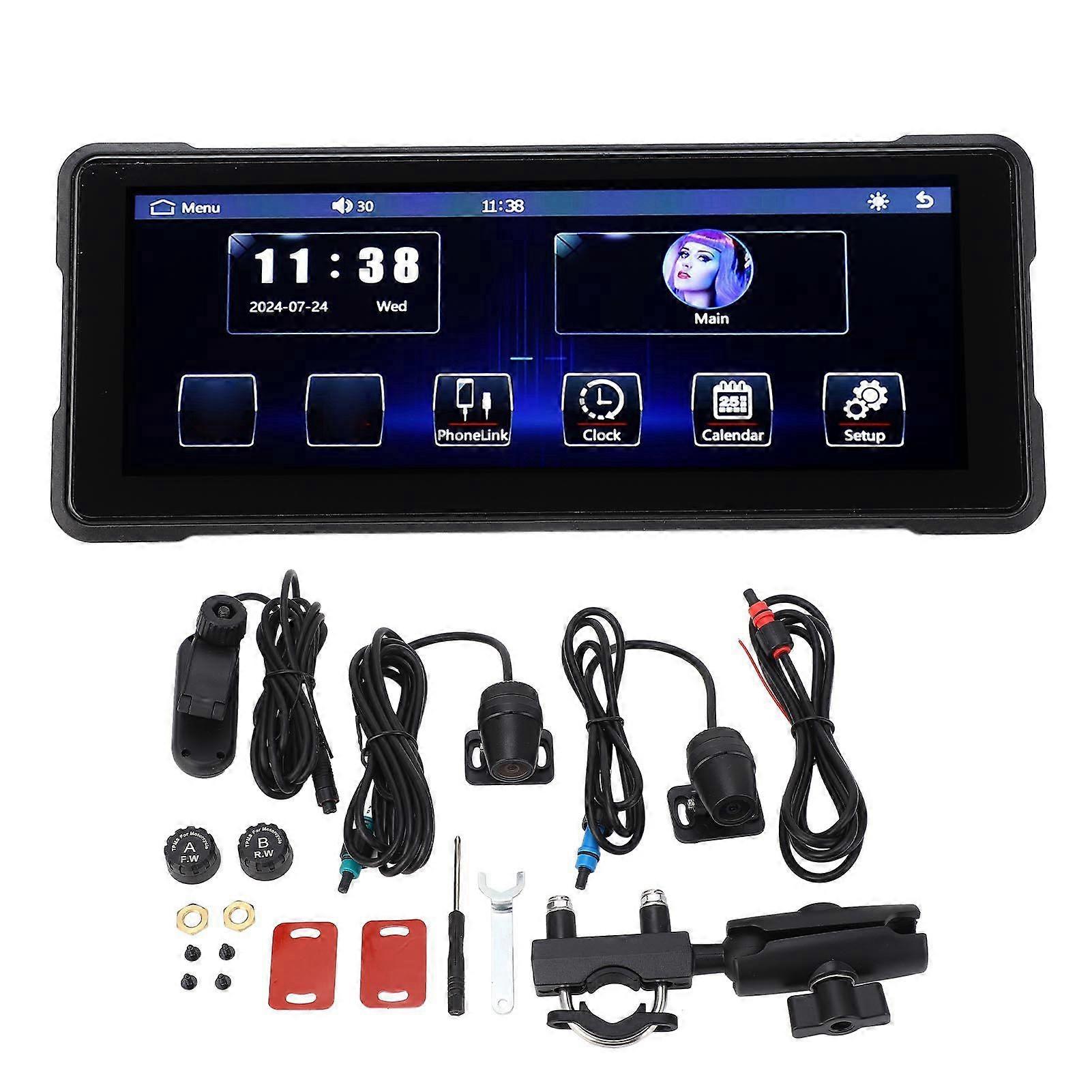 7inch Motorcycle GPS Navigator for Android Auto Carplay 7in Touch Screen Sunlight Readable Display Multimedia Player MK6510