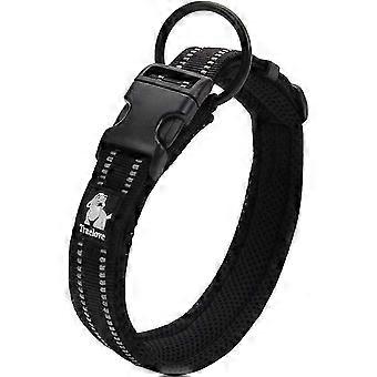 True Love Adjustable Reflective Dog Collar Solid Nylon Comfort Padded Classic Pet Collars Tlc5011(Orange,S)NEW2