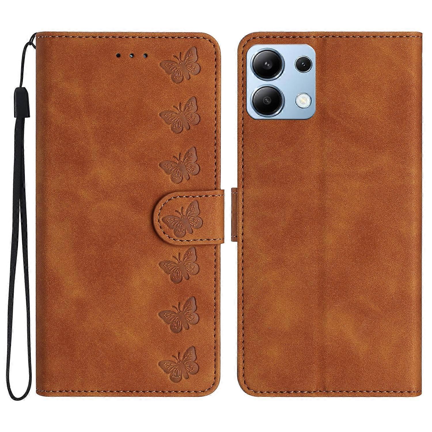Seven Butterflies Embossed Leather Phone Case