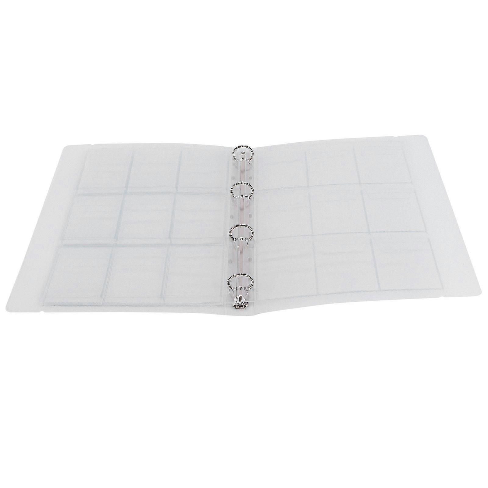 6 Pages Transparent Binder Photo Organizer Badge Storage Book (Shell 9 Hole Inner Page)