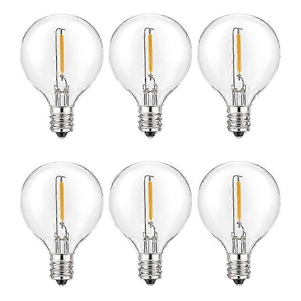 Shatterproof G40 LED Replacement Light Bulbs - 6pcs, E12 Screw Base