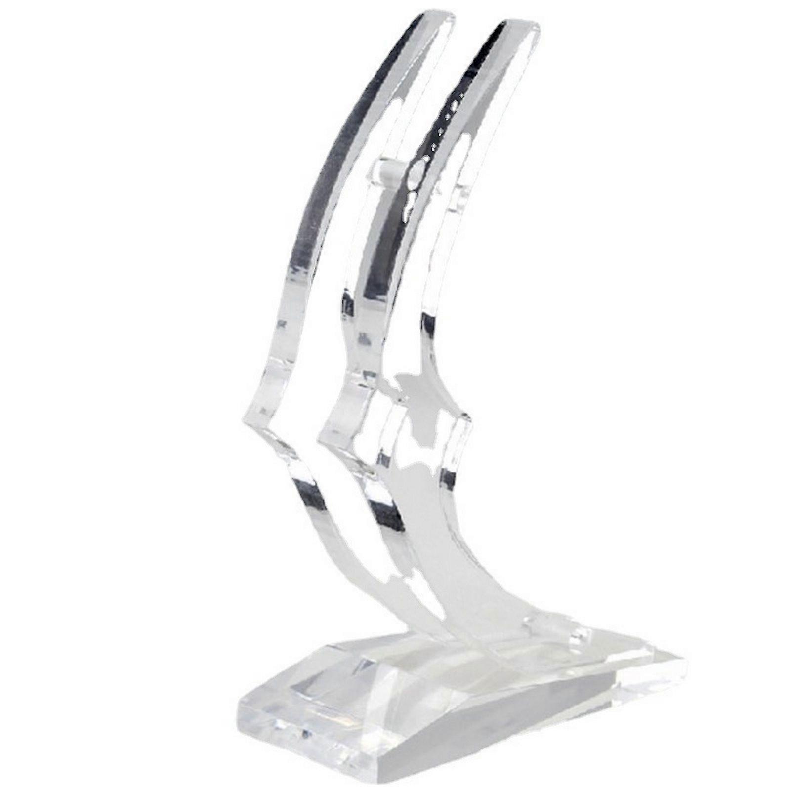 Clear Artificial Flower Base Rectangular Base Moon Shape Acrylic Bracket Transparent Dipped Base Bouquet Holder