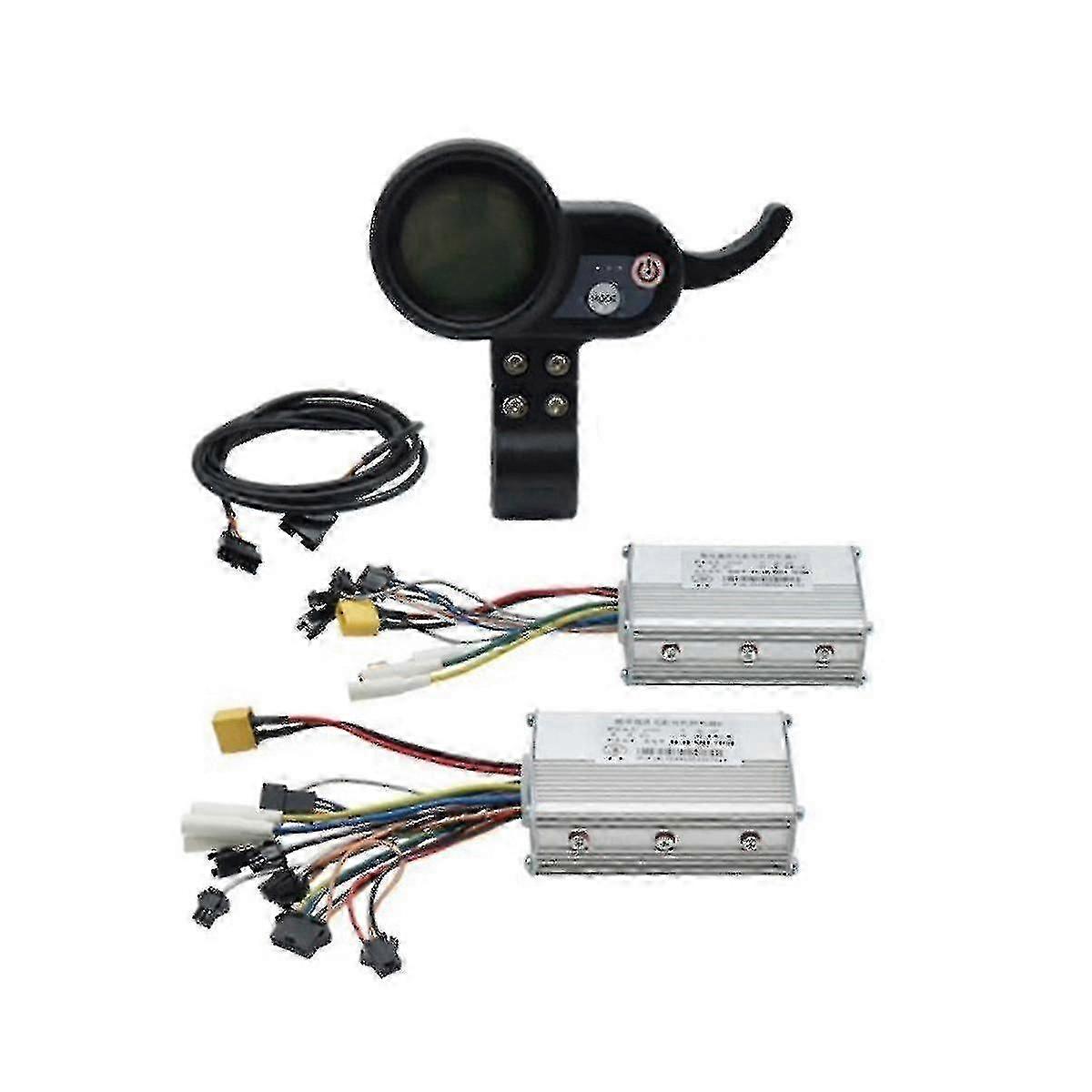 Electric Scooter Dual Drive Controller JP 48V 52V 60V 25A 50A Brushless Controller AB Front Rear Drive Controller Kit
