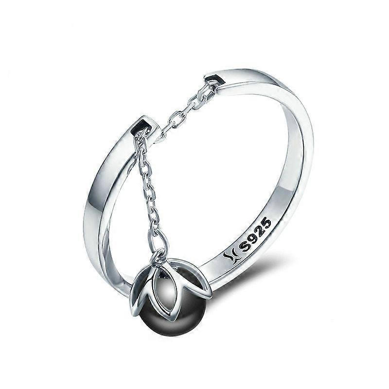 S925 Sterling Silver Open Pearl Ring SCR314